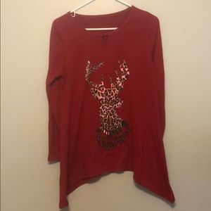 Pink lily Christmas graphic long sleeve